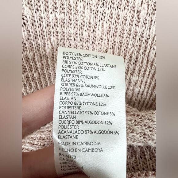 FREE PEOPLE Tommy Turtleneck sweater Toasted Almond cream neutral knit fall M - Picture 7 of 10